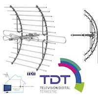 Antena de Señal Digital Recepción Mejorada HD Recepción UHF VHF FM